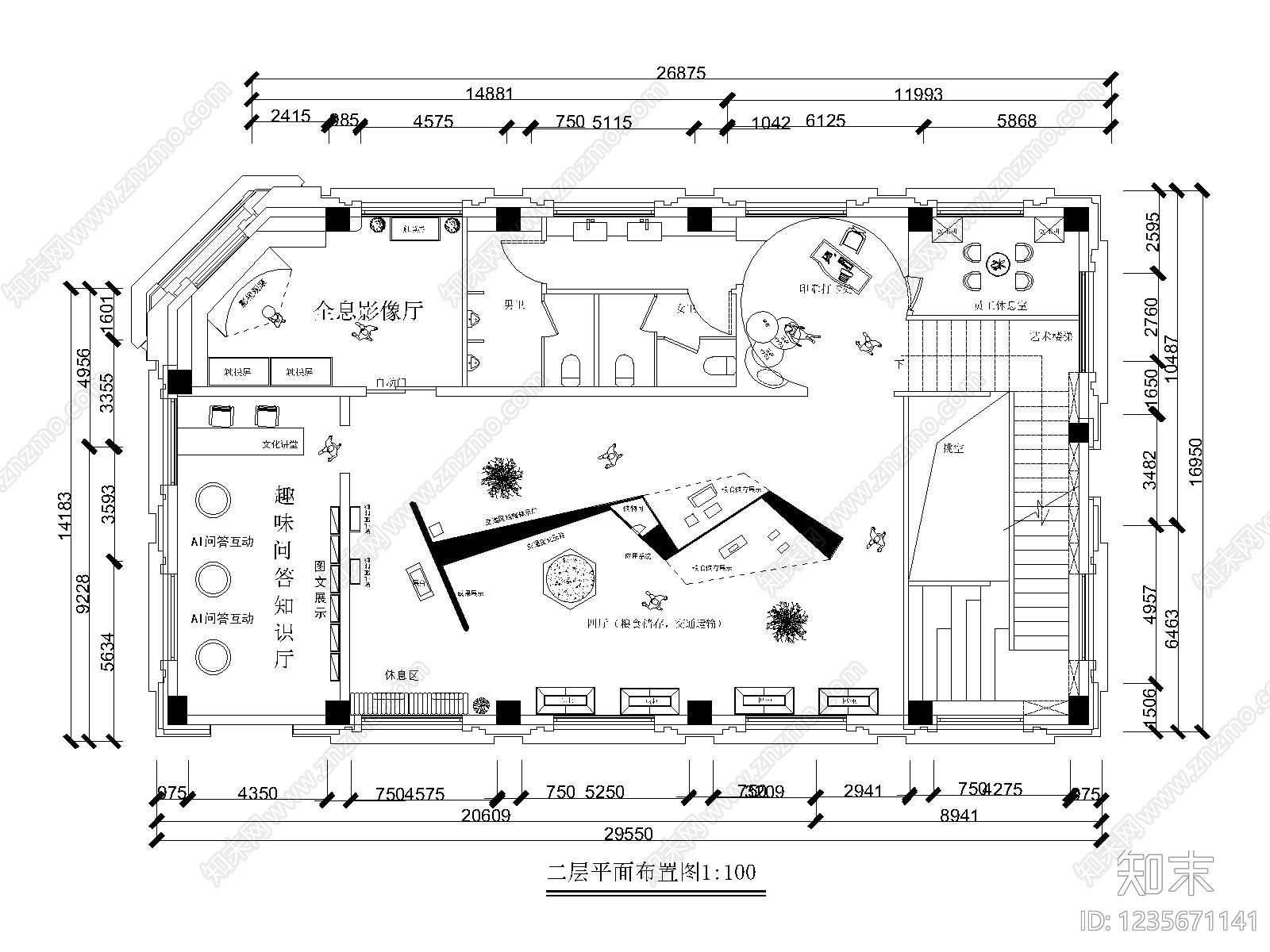 博物馆cad施工图下载【ID:1235671141】