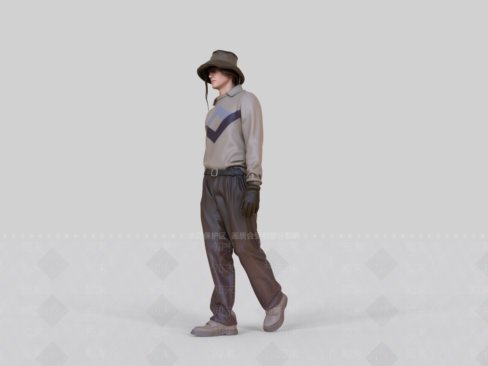 复古虚拟人物SU模型下载【ID:1235682188】