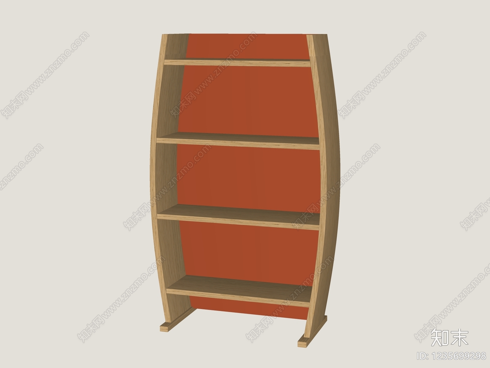 原木风书架SU模型下载【ID:1235699298】