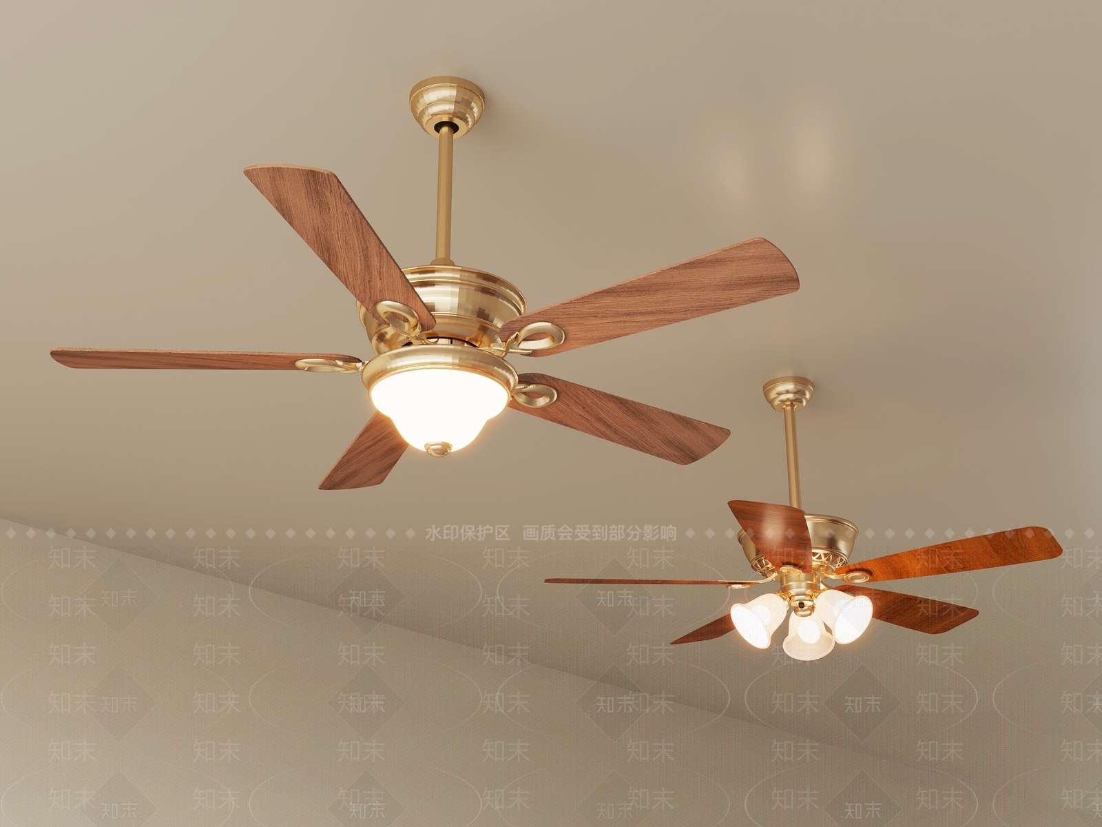 中古风吊灯组合SU模型下载【ID:1235704586】