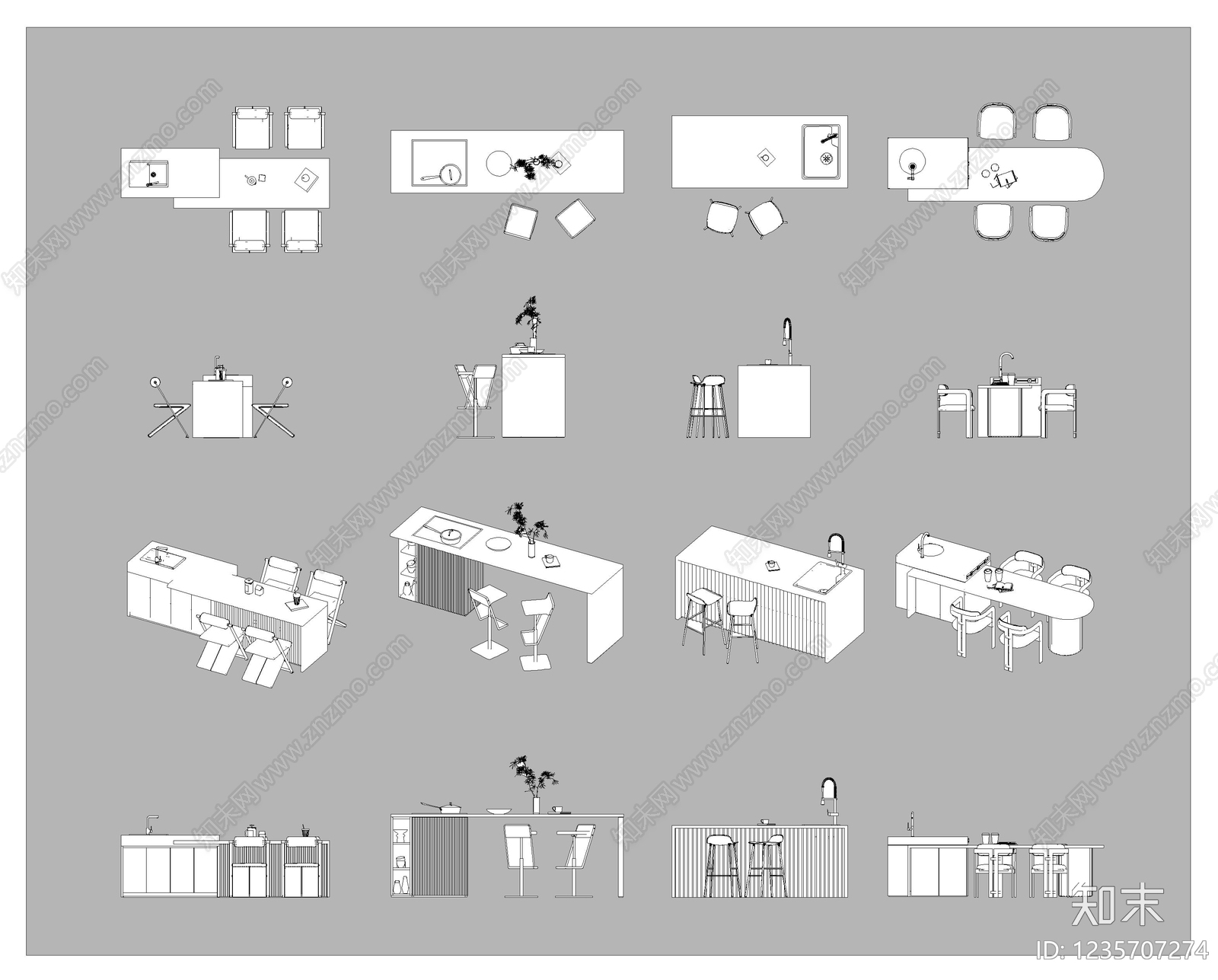 吧台cad施工图下载【ID:1235707274】