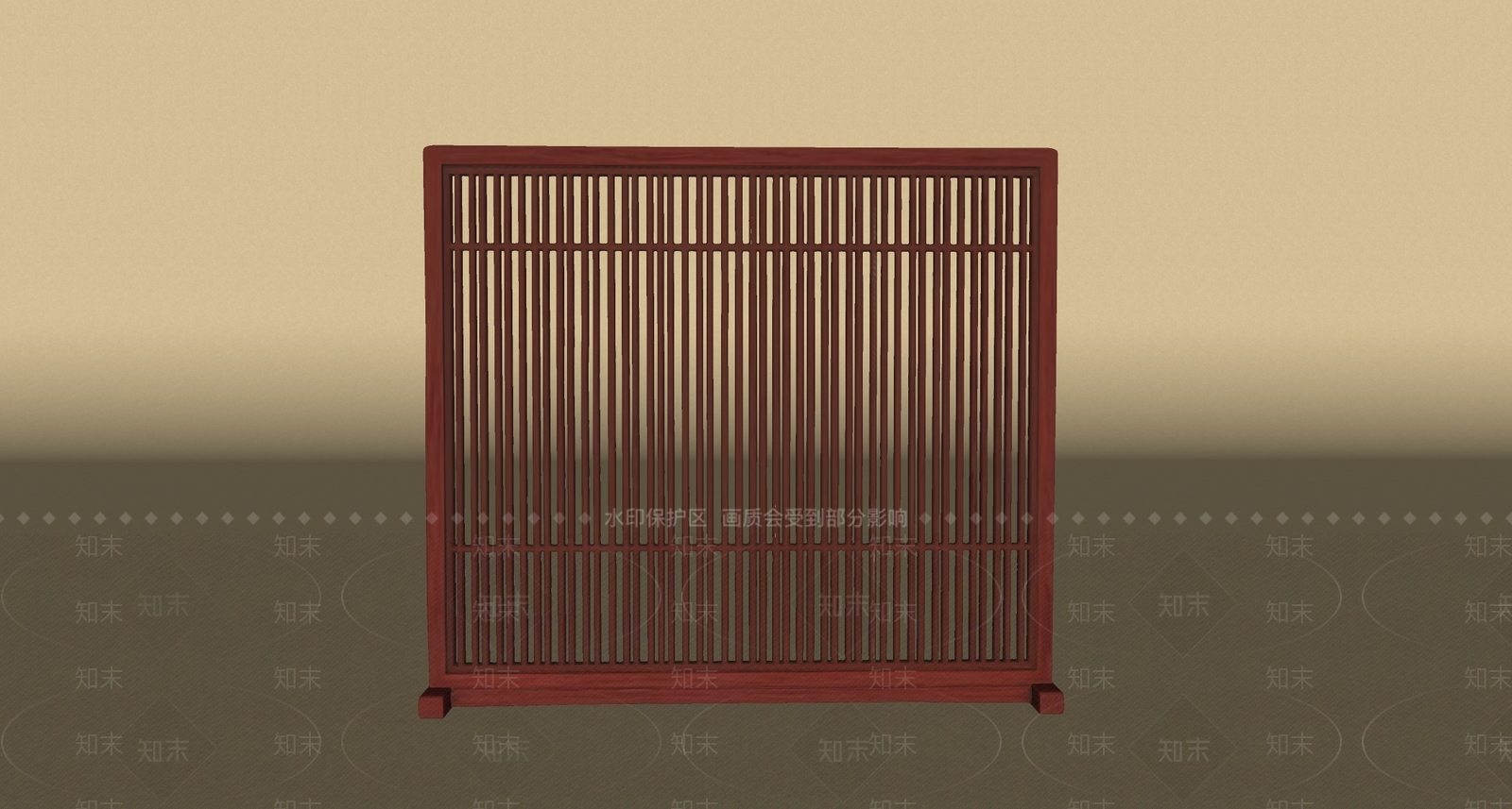 新中式艺术隔断SU模型下载【ID:1235732102】