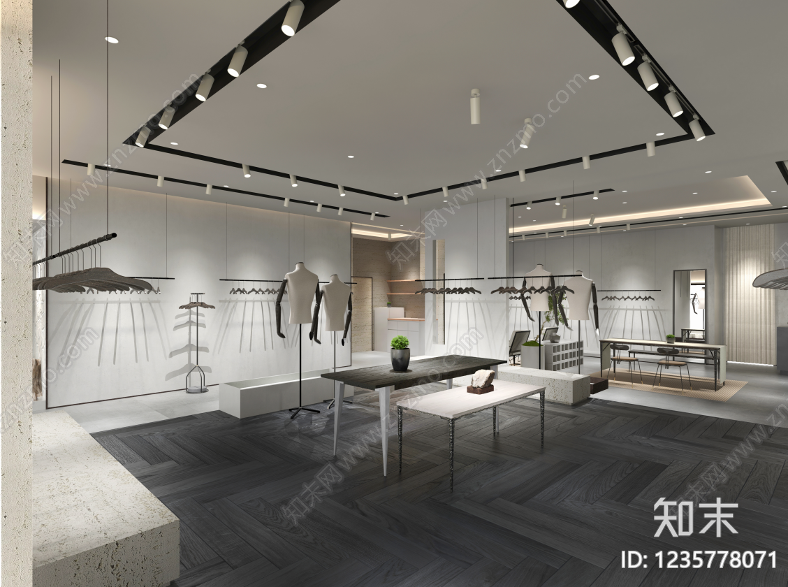 服装店cad施工图下载【ID:1235778071】