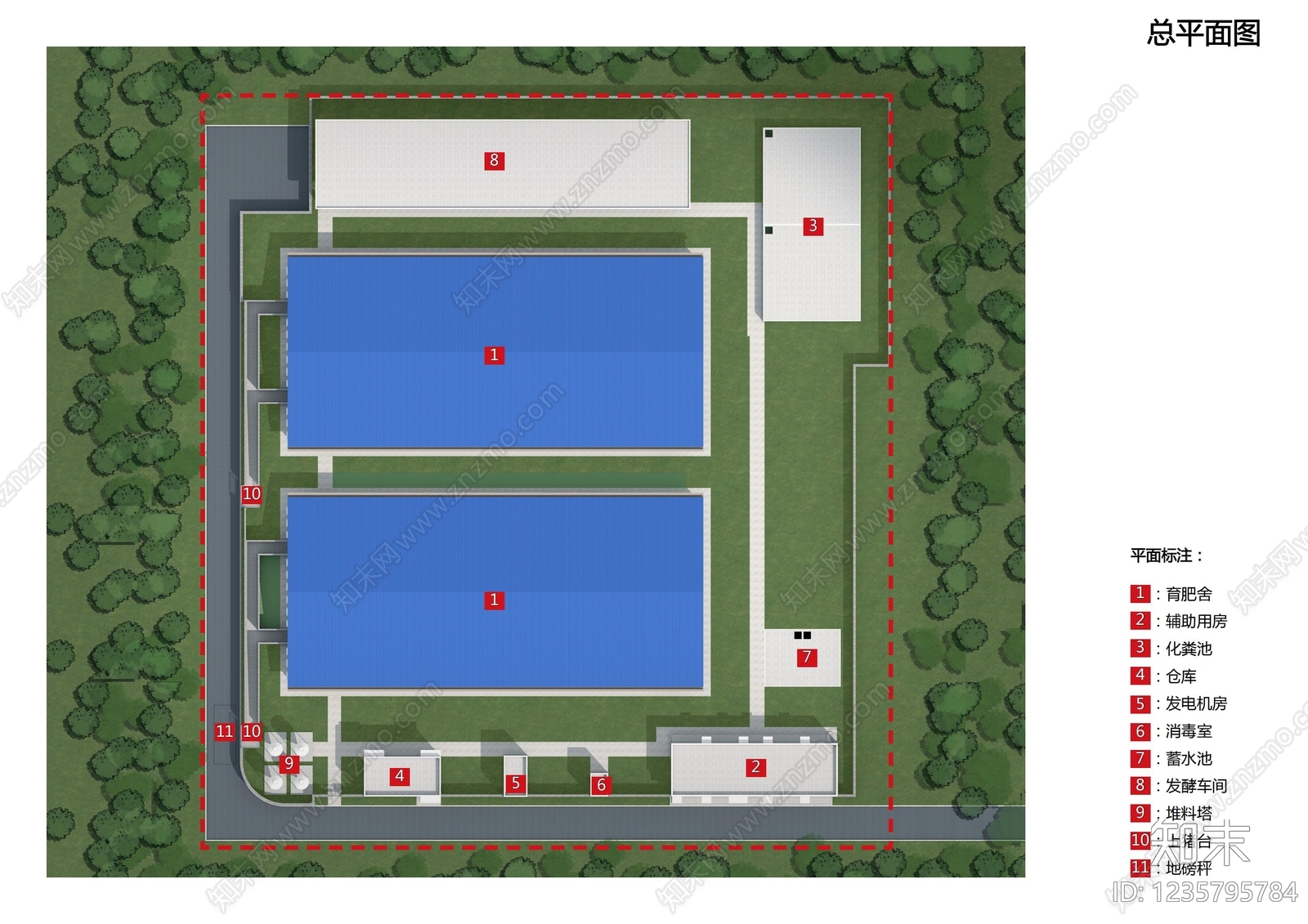 17套养猪场厂房猪舍猪圈生猪养殖场种猪场建筑CAD施工图cad施工图下载【ID:1235795784】