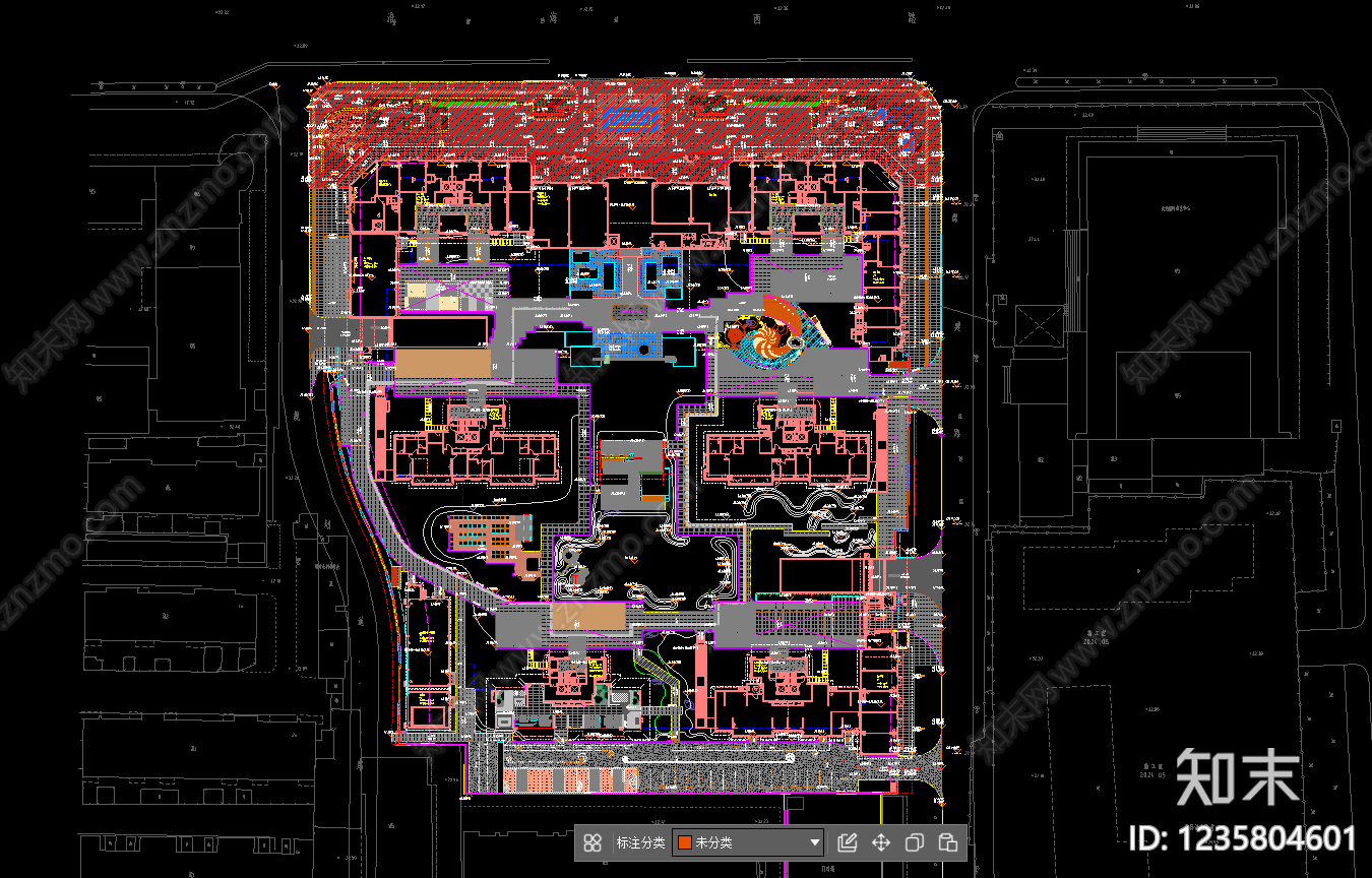 示范区景观cad施工图下载【ID:1235804601】