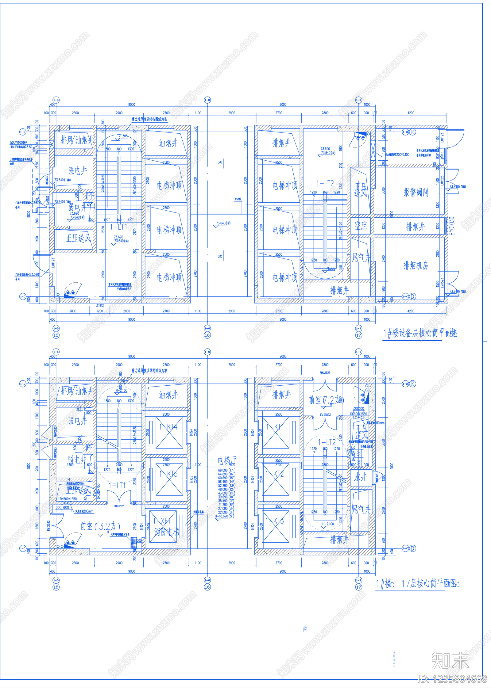 产业园建筑cad施工图下载【ID:1235804668】