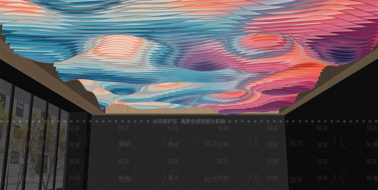 现代艺术展厅SU模型下载【ID:1235810937】