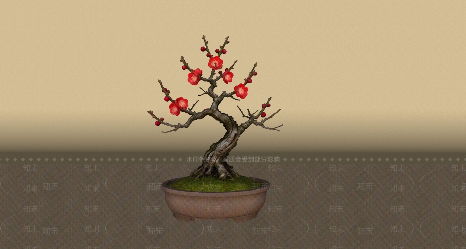 中式盆栽SU模型下载【ID:1235818268】