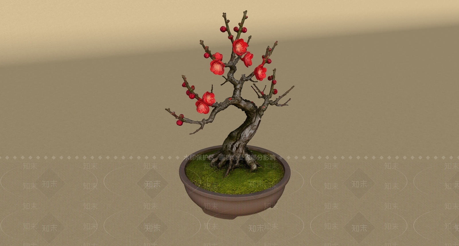 中式盆栽SU模型下载【ID:1235818268】