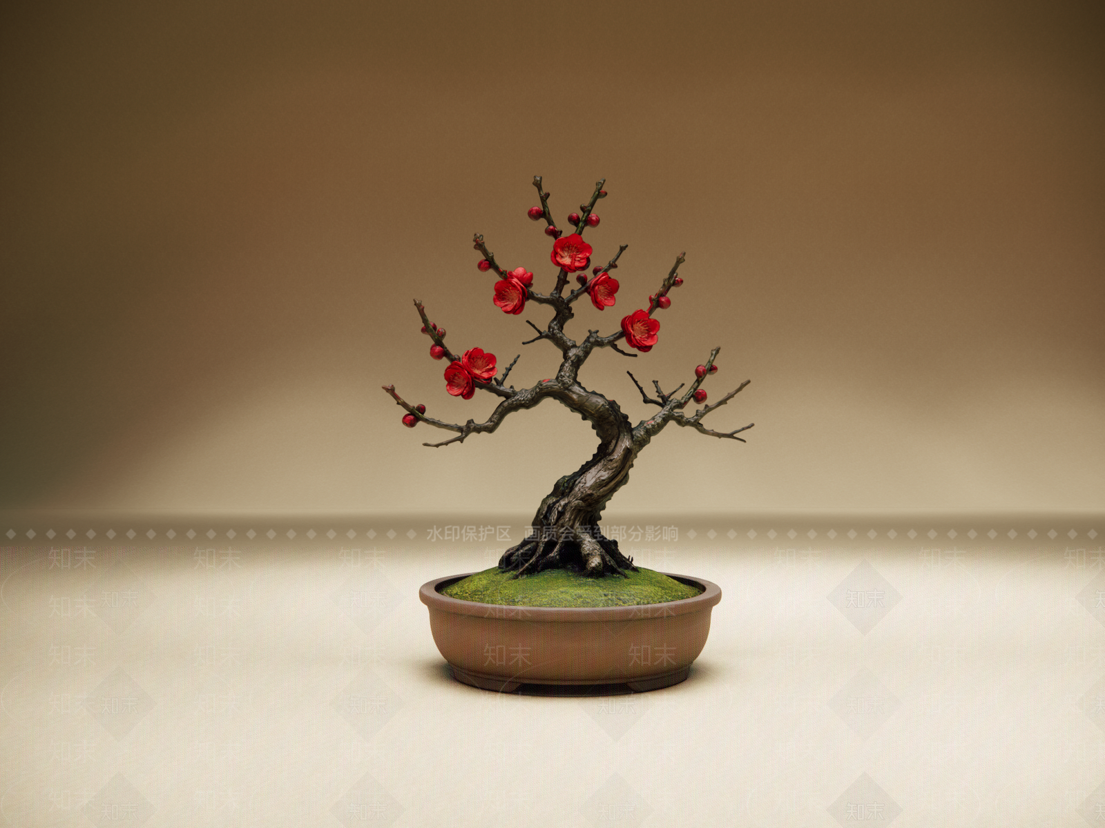 中式盆栽SU模型下载【ID:1235818268】