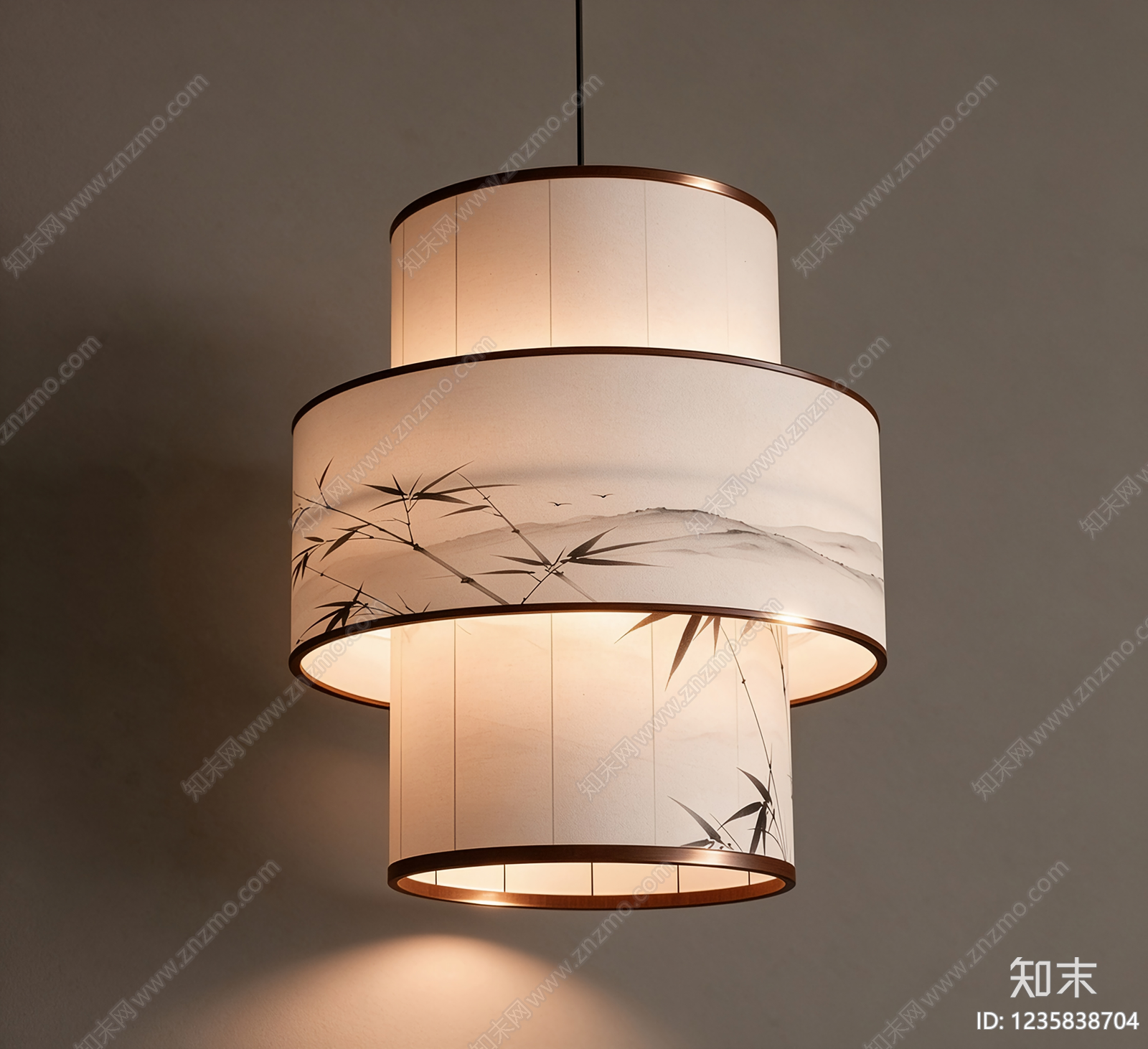 新中式儿童房吊灯SU模型下载【ID:1235838704】
