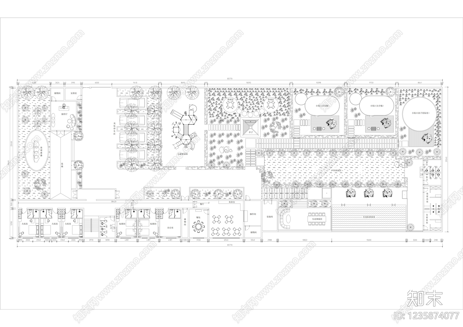 民宿cad施工图下载【ID:1235874077】