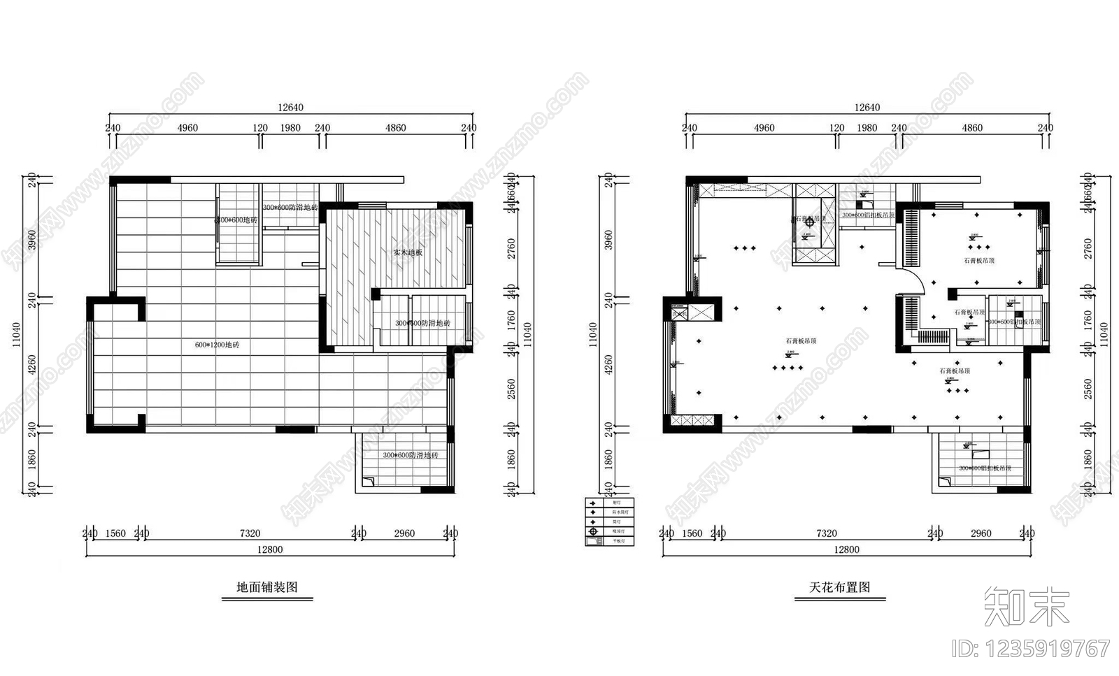 其他家装空间cad施工图下载【ID:1235919767】