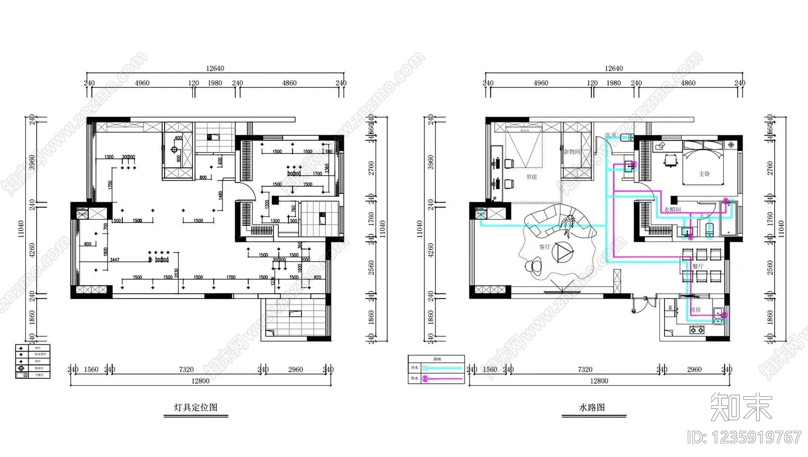 其他家装空间cad施工图下载【ID:1235919767】