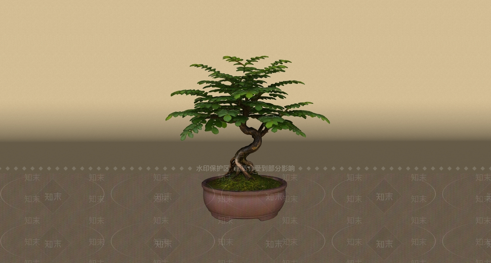 禅意盆栽SU模型下载【ID:1235931435】