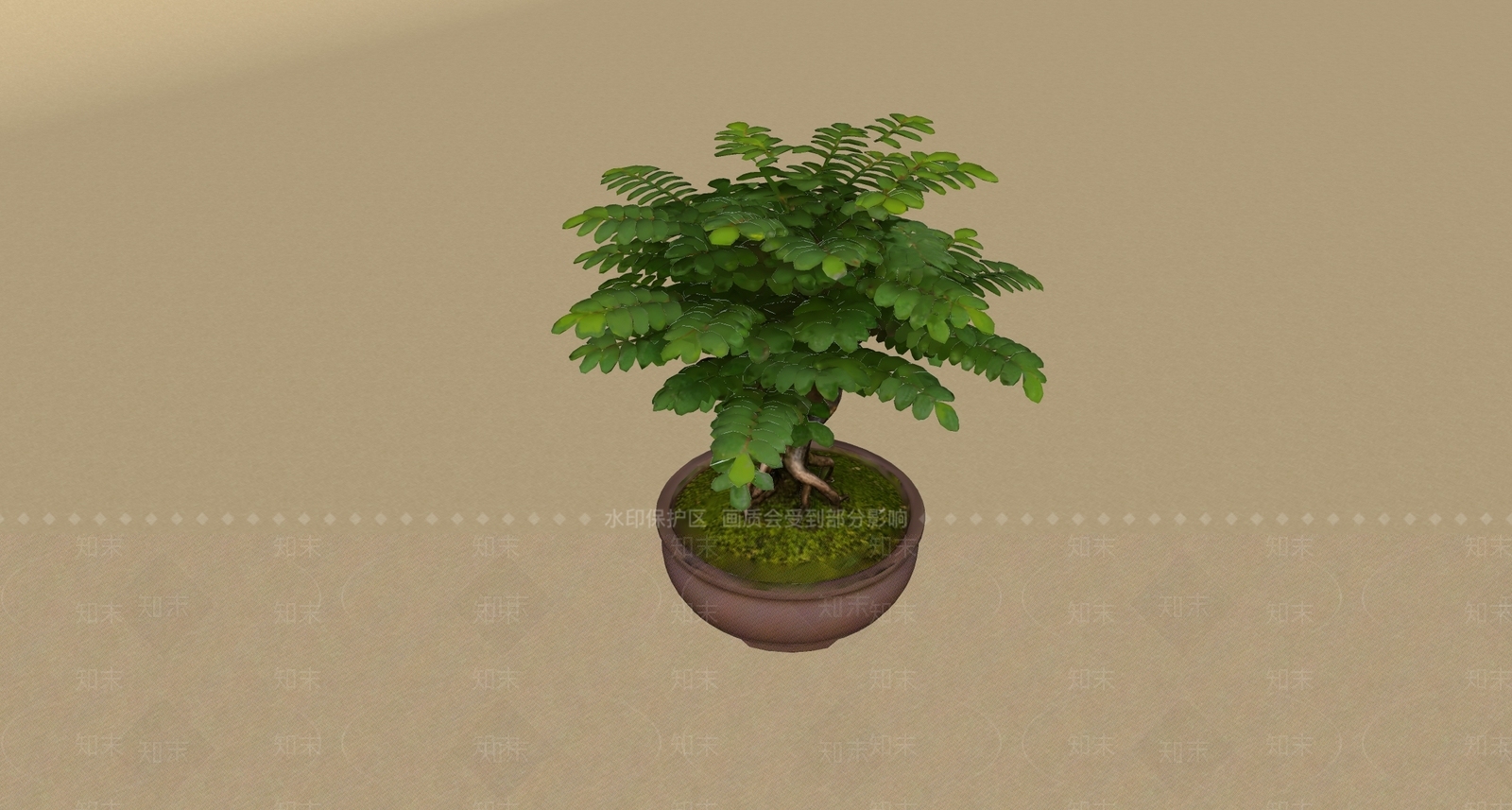 禅意盆栽SU模型下载【ID:1235931435】
