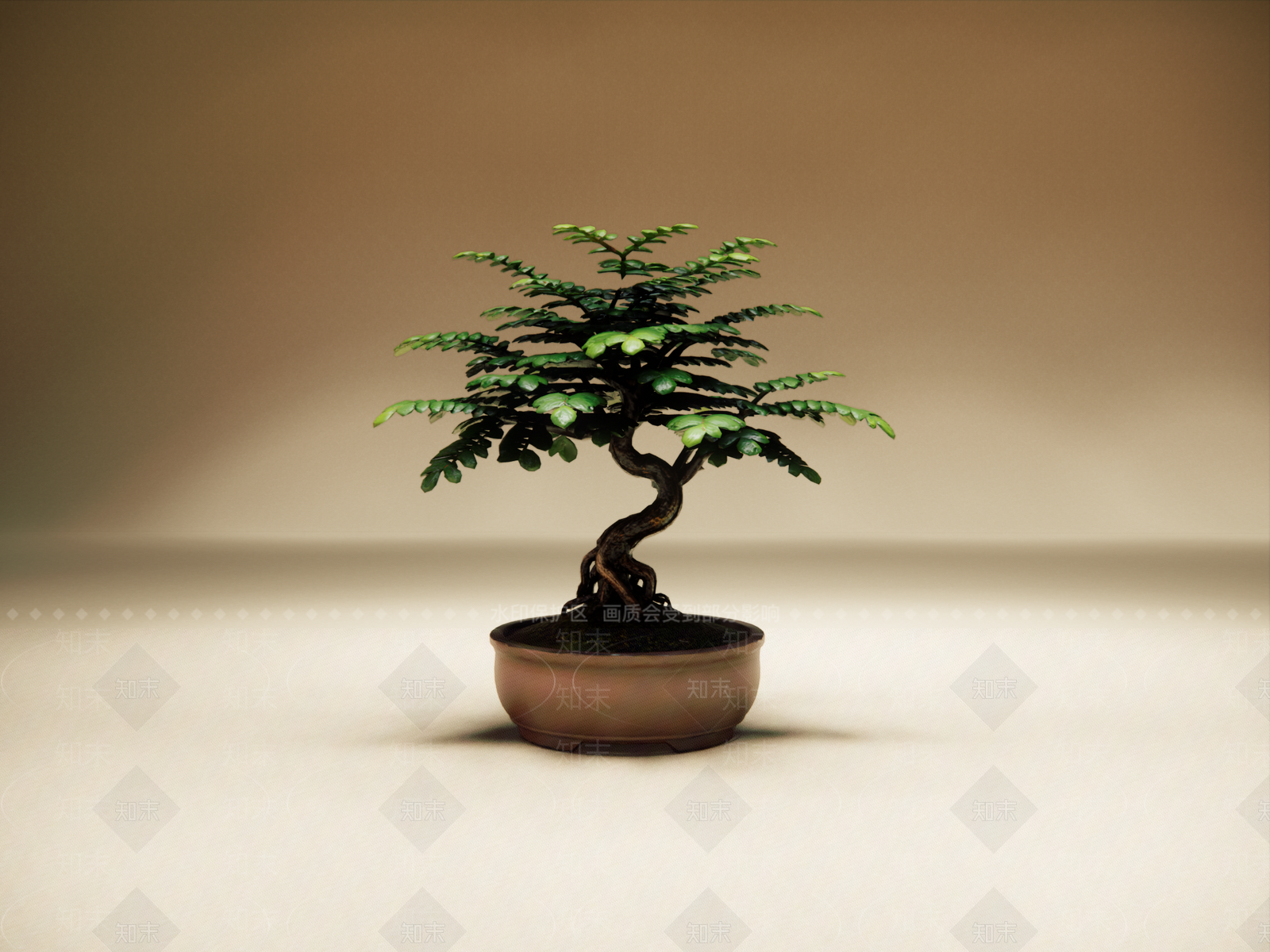 禅意盆栽SU模型下载【ID:1235931435】
