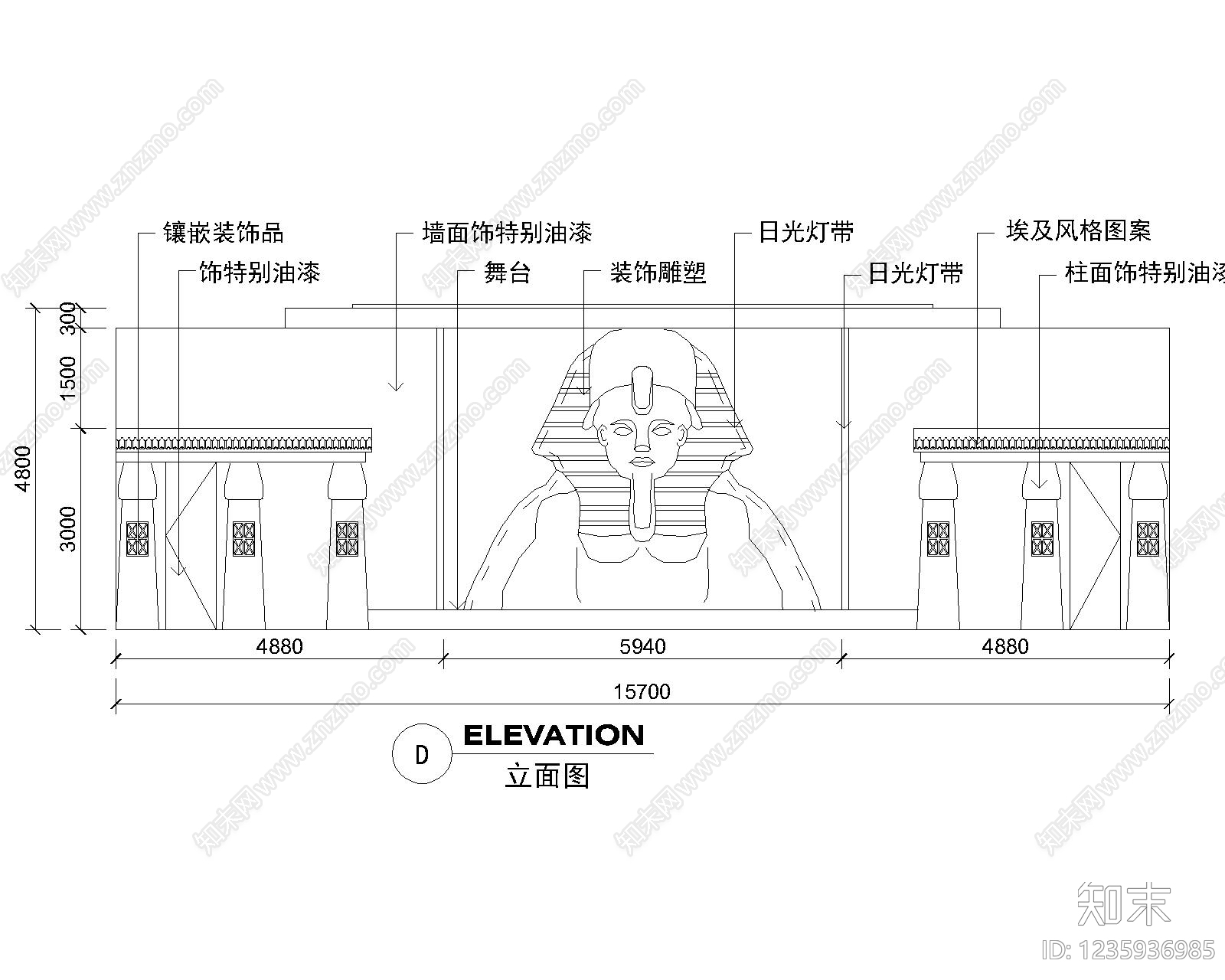 工装立面图CAD图纸