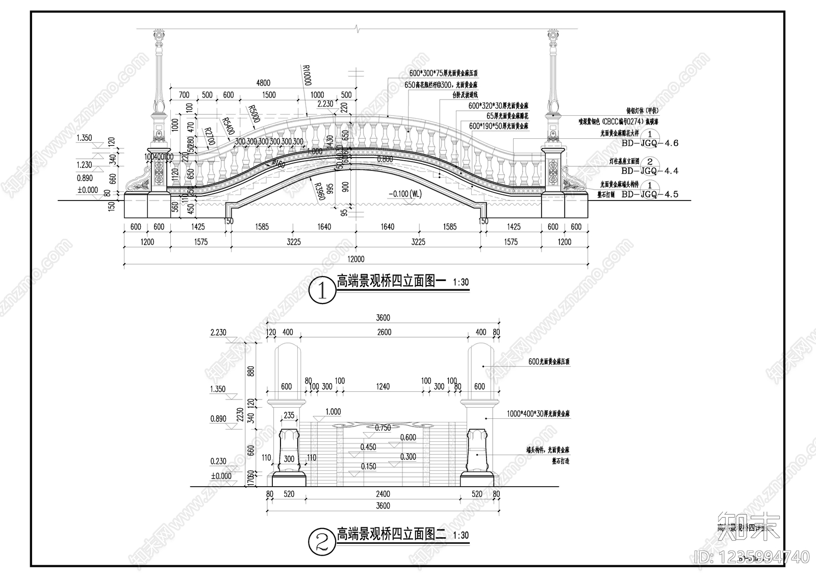 欧式综合景观小品CAD图纸
