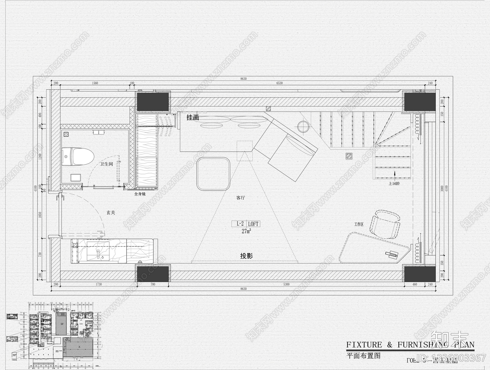 酒店cad施工图下载【ID:1236003367】