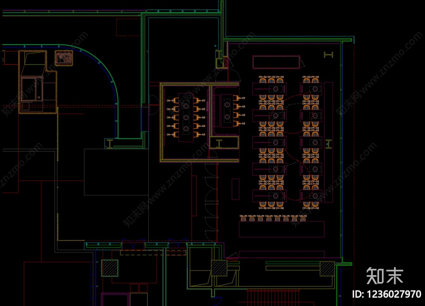 其他餐饮空间cad施工图下载【ID:1236027970】