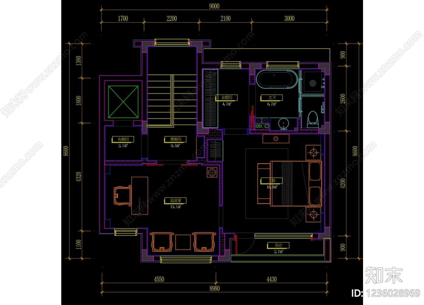 别墅cad施工图下载【ID:1236028969】