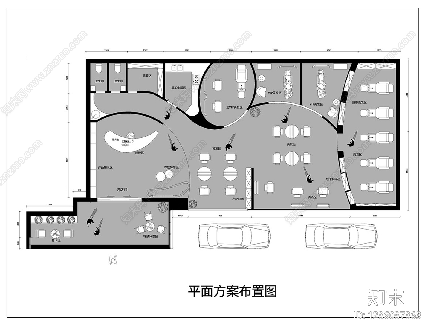 理发店CAD图纸