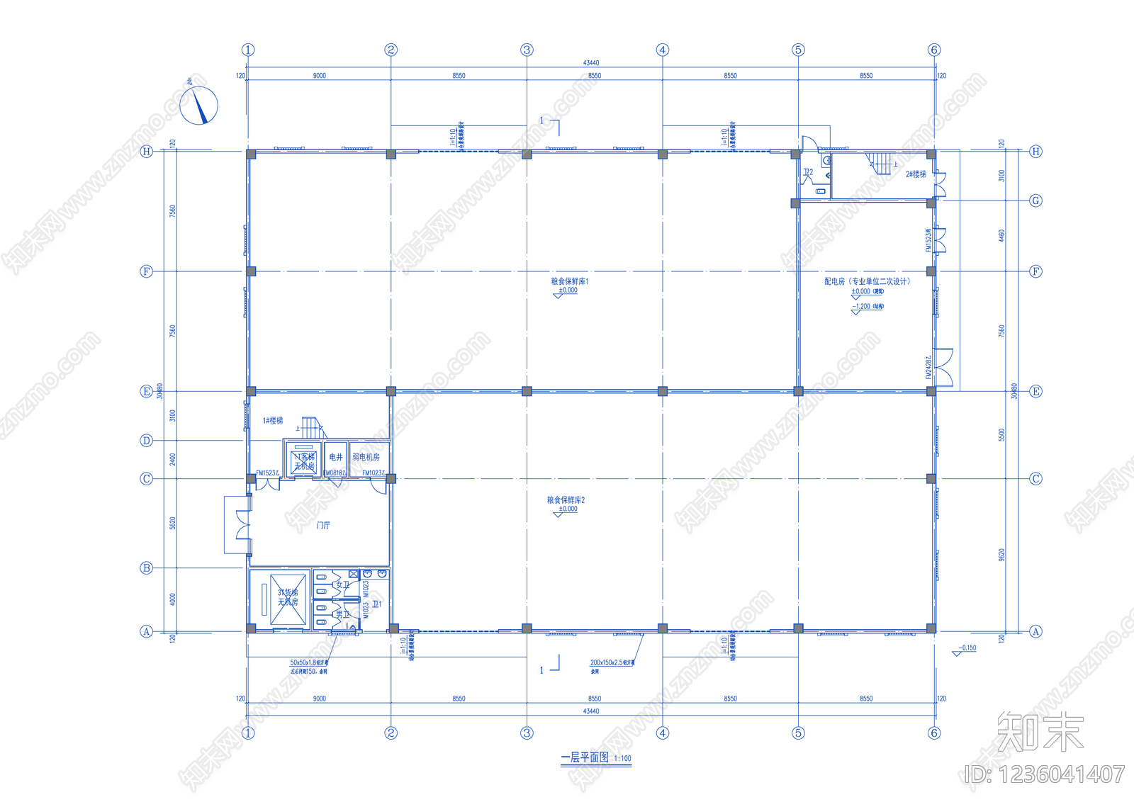 公寓建筑cad施工图下载【ID:1236041407】