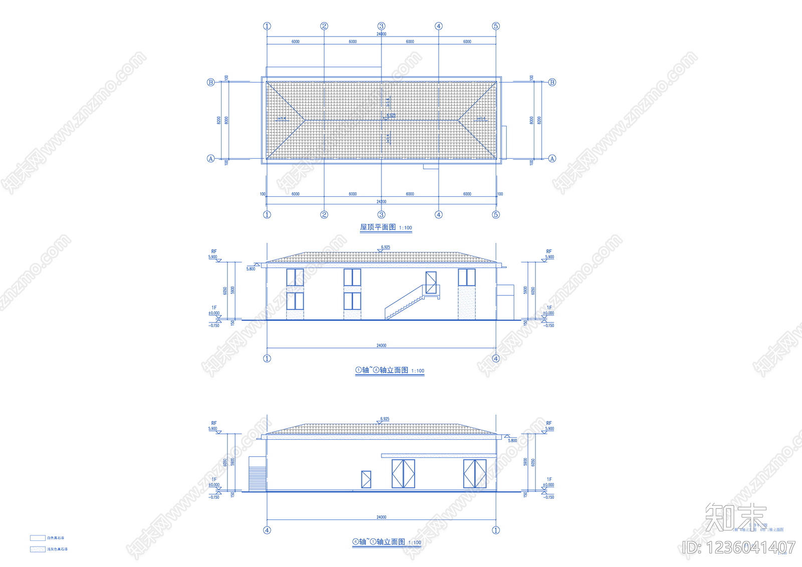 公寓建筑cad施工图下载【ID:1236041407】
