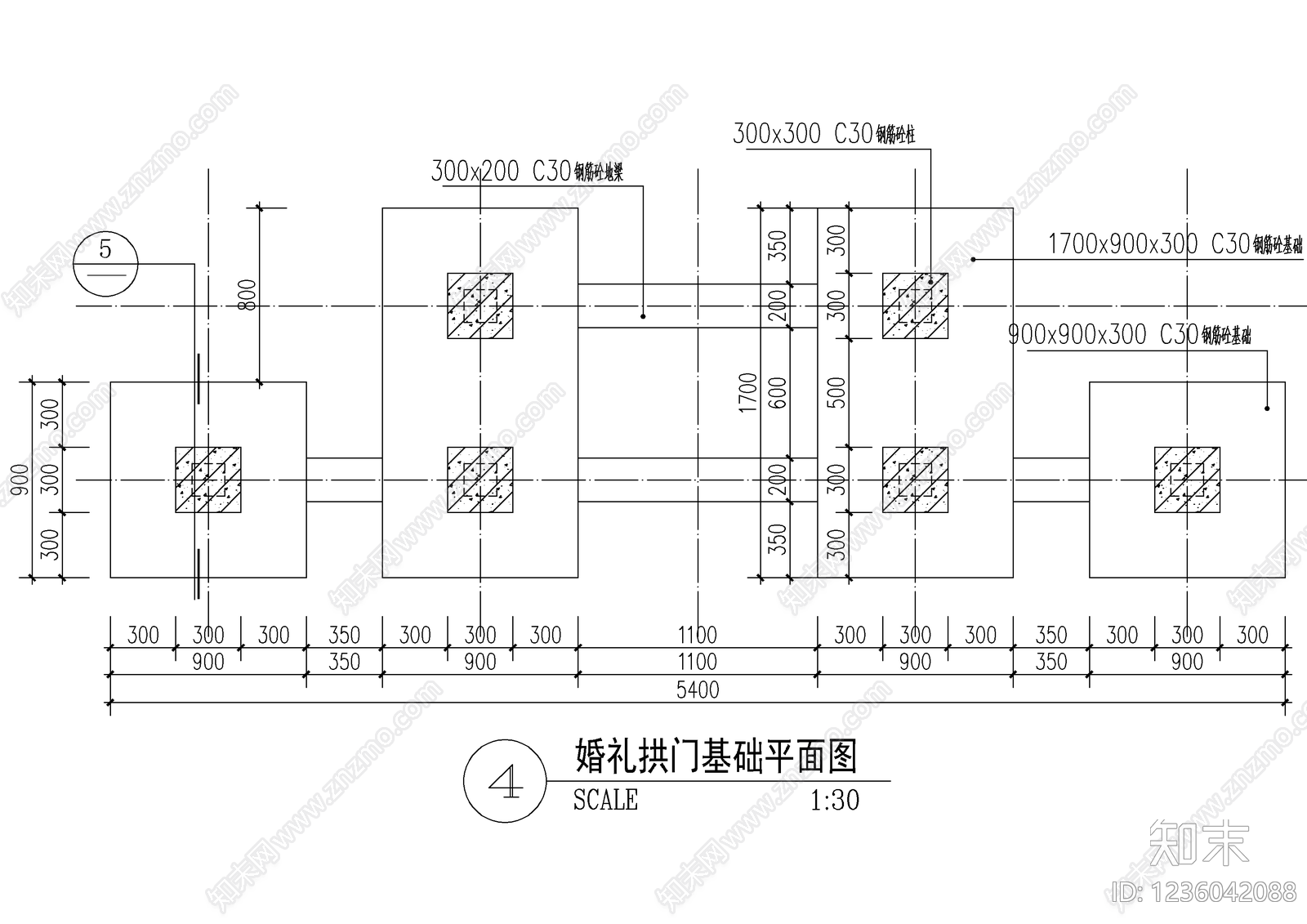 廊架cad施工图下载【ID:1236042088】