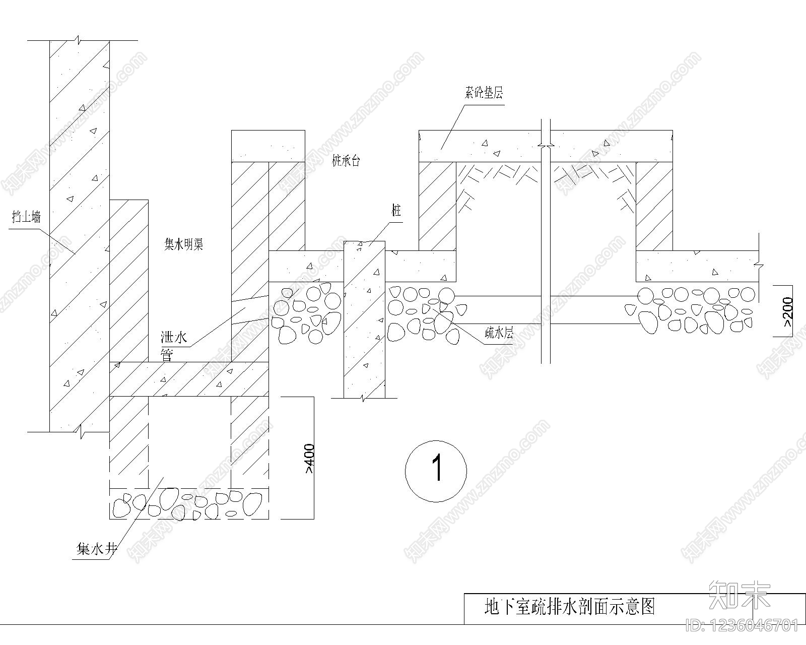 排水系统cad施工图下载【ID:1236046701】