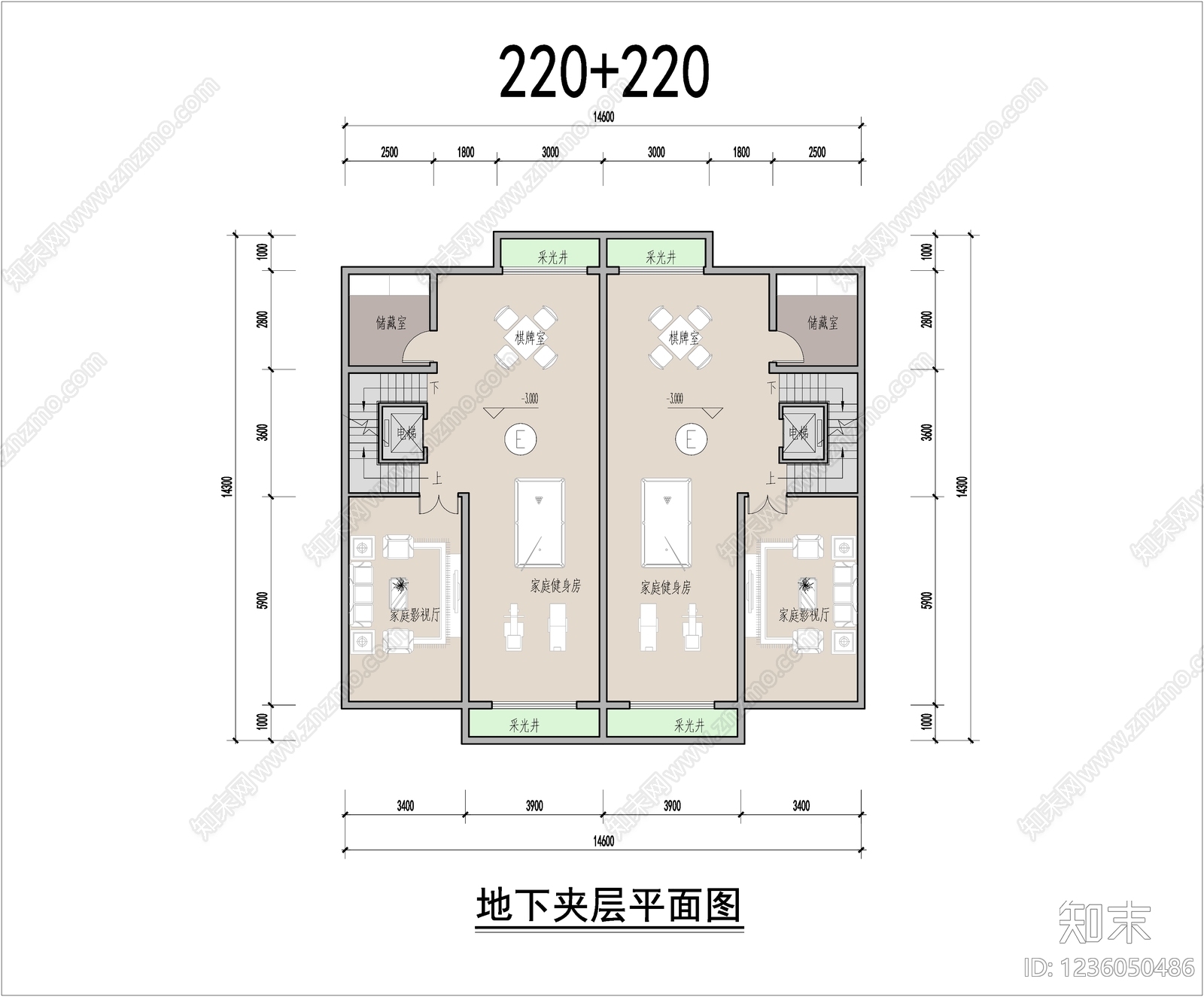 别墅建筑cad施工图下载【ID:1236050486】