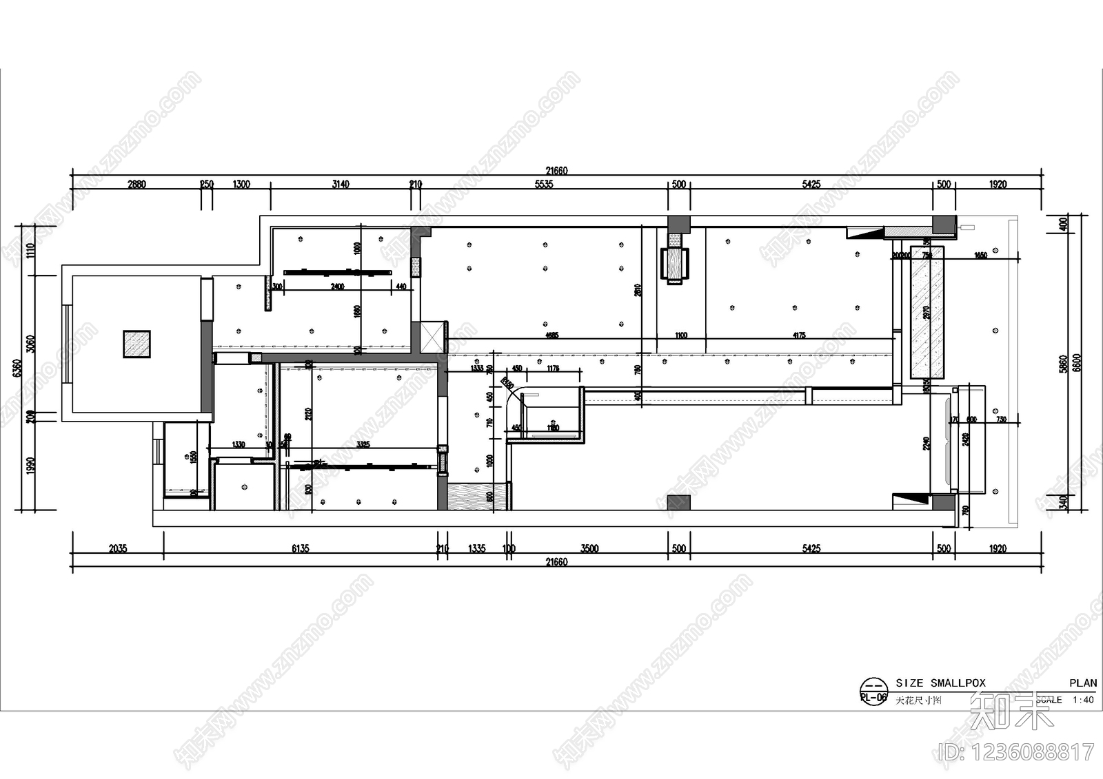 中餐厅cad施工图下载【ID:1236088817】