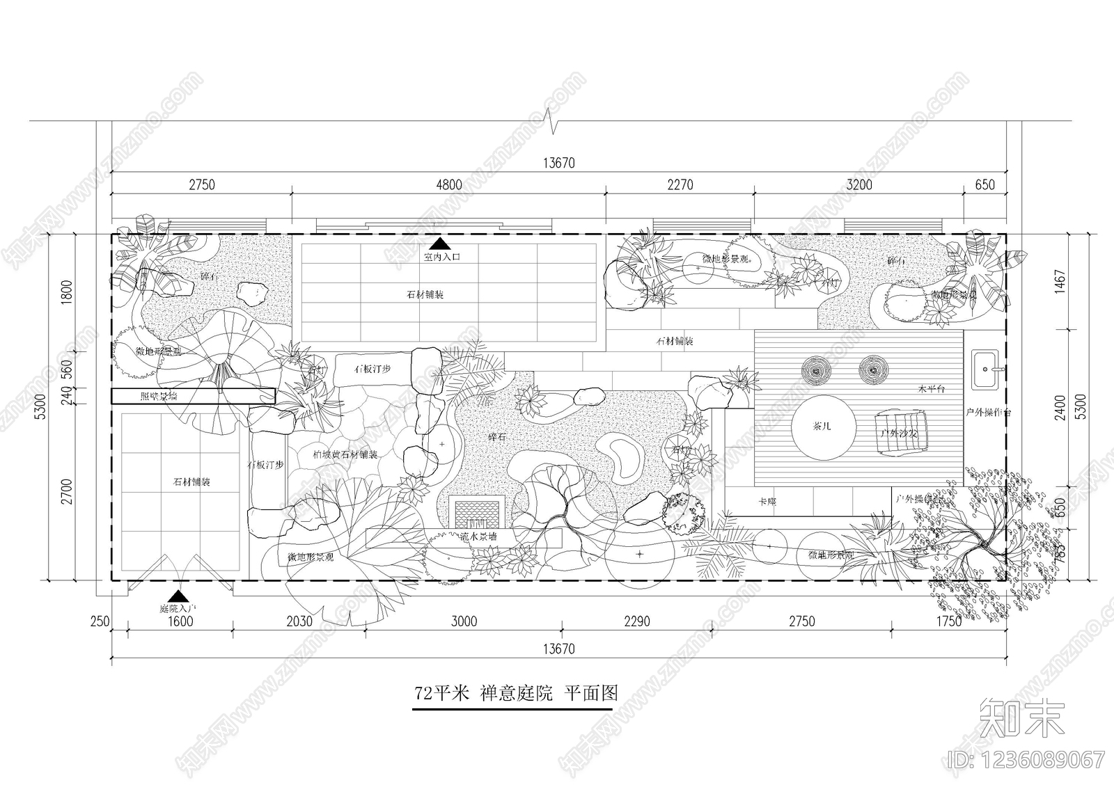 景观平面图cad施工图下载【ID:1236089067】