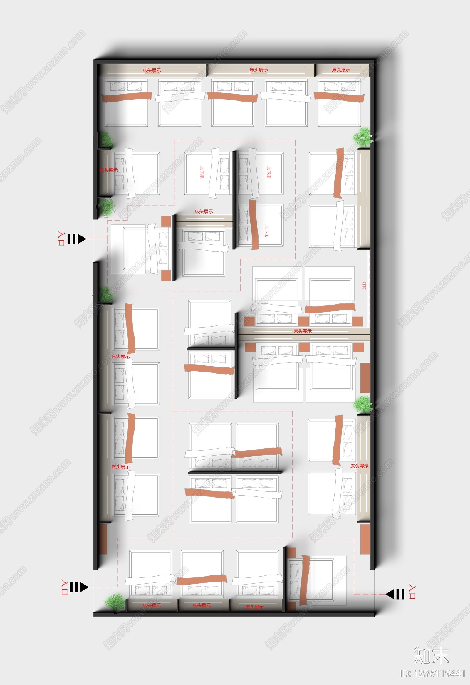 家具展厅cad施工图下载【ID:1236119441】