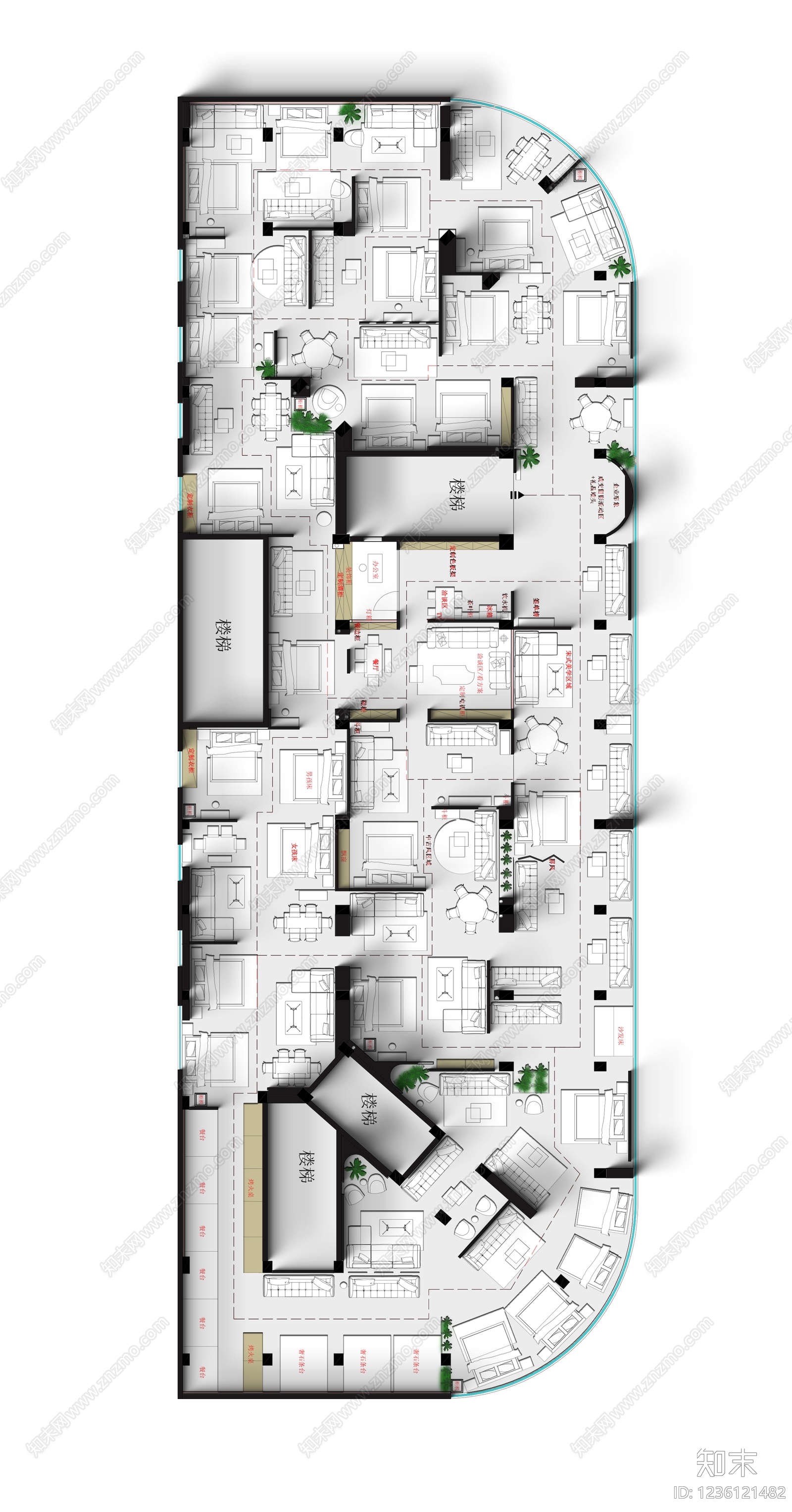 家具展厅cad施工图下载【ID:1236121482】