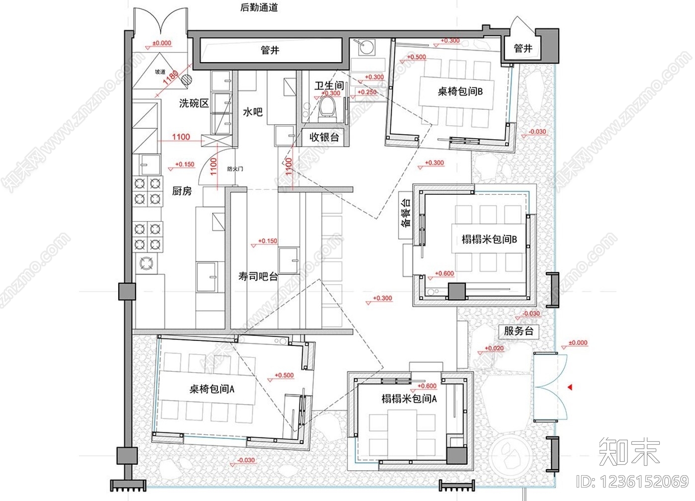 其他餐饮空间cad施工图下载【ID:1236152069】
