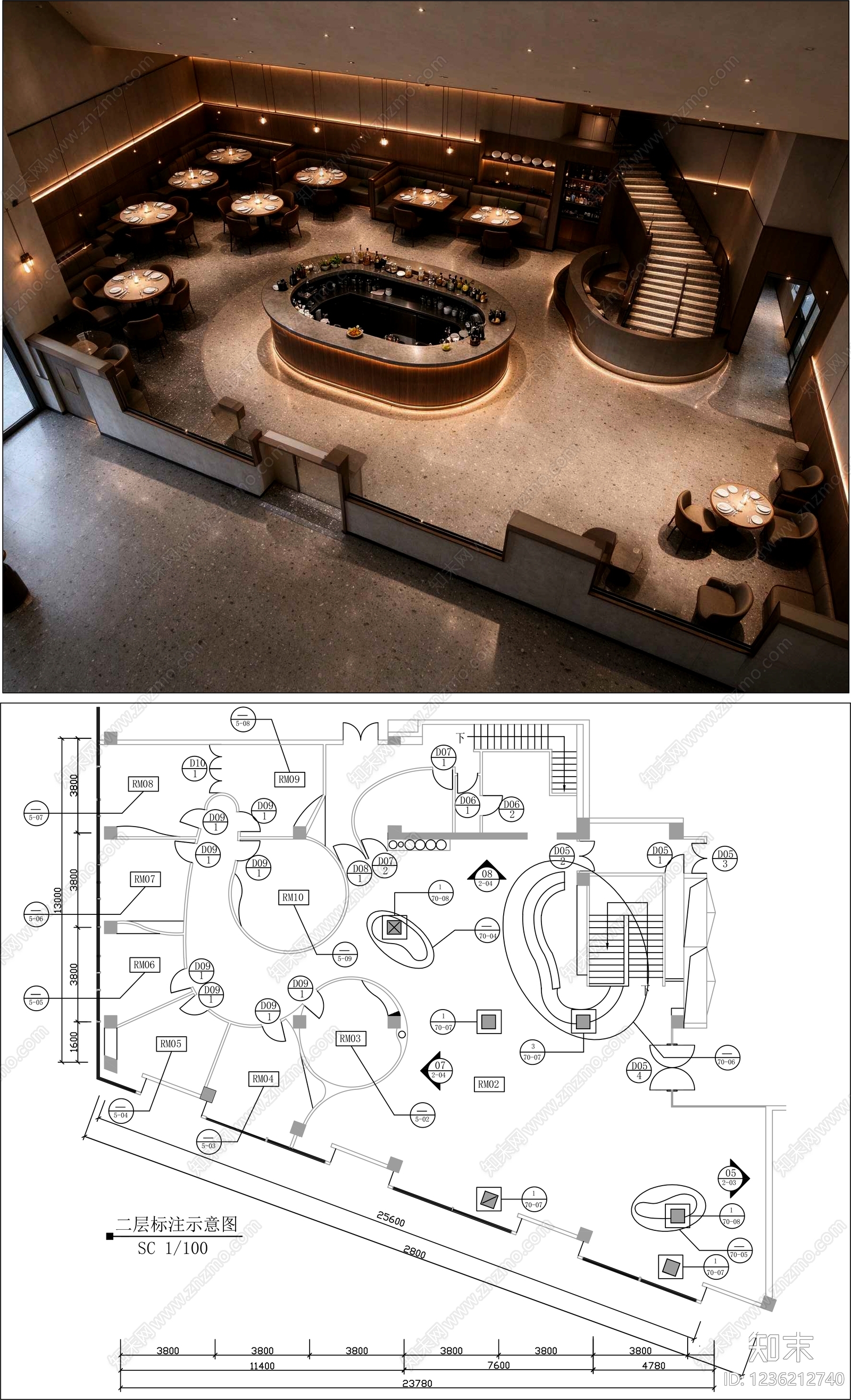 平面布置图cad施工图下载【ID:1236212740】
