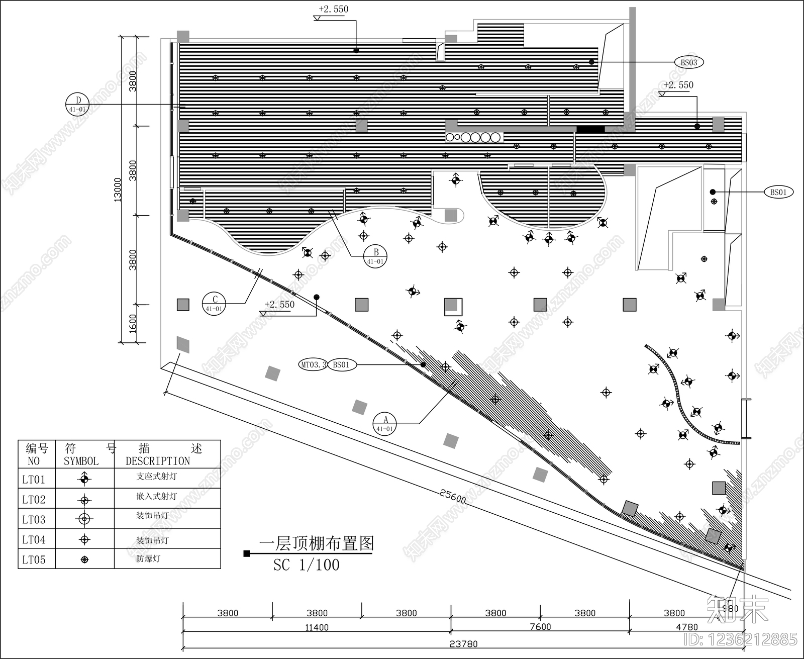 吊顶图cad施工图下载【ID:1236212885】