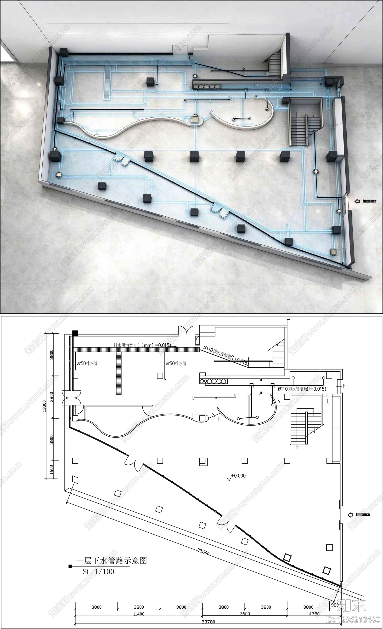 中水系统cad施工图下载【ID:1236213480】