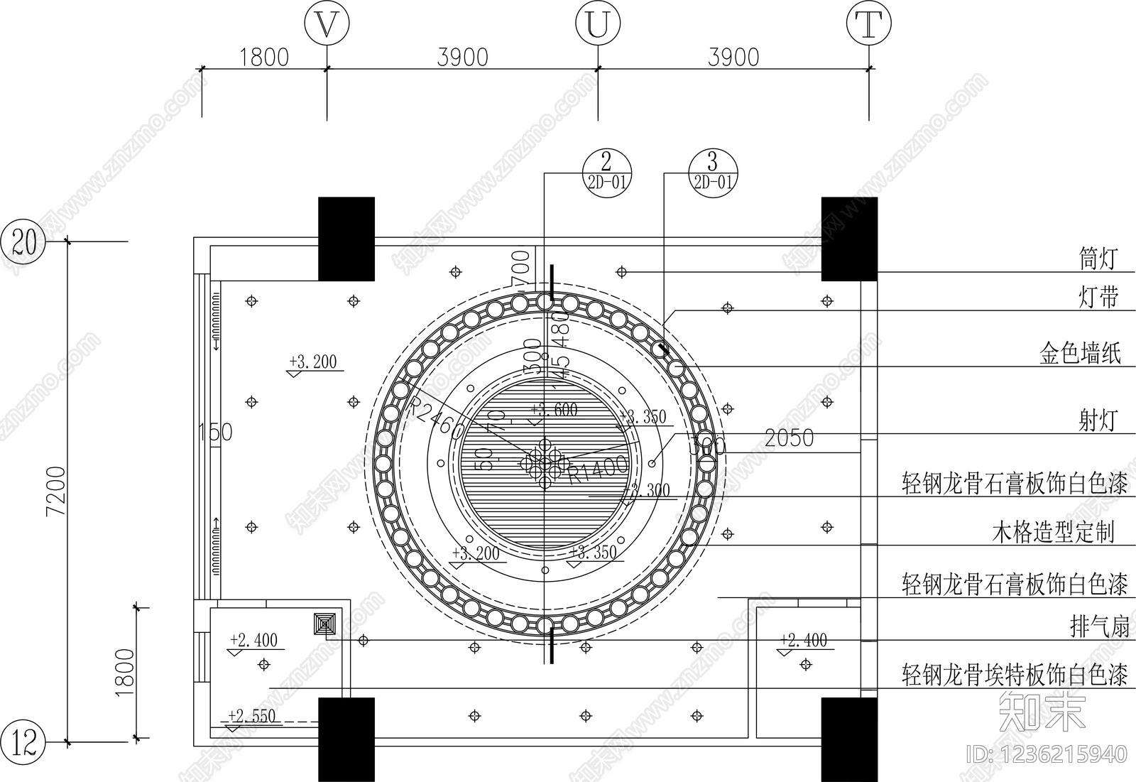 吊顶图cad施工图下载【ID:1236215940】