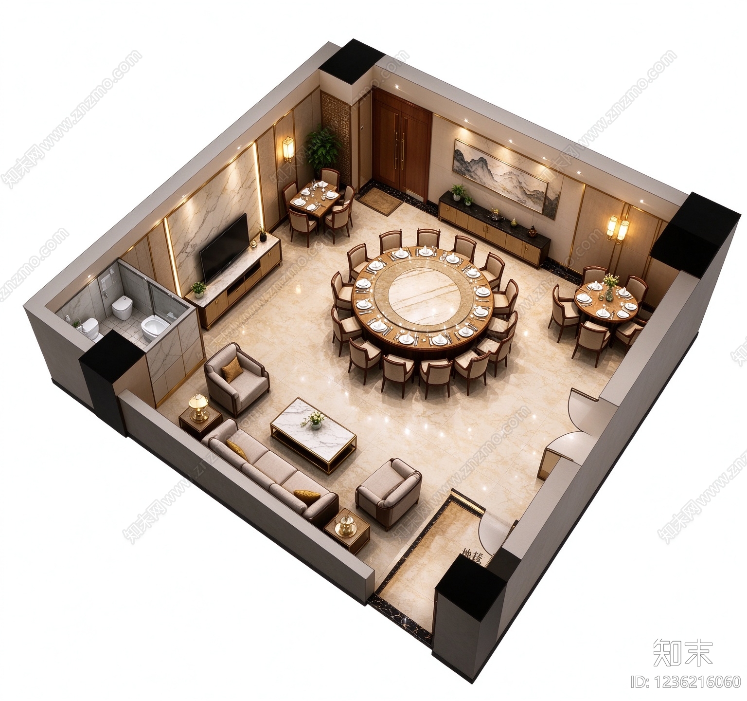平面布置图cad施工图下载【ID:1236216060】