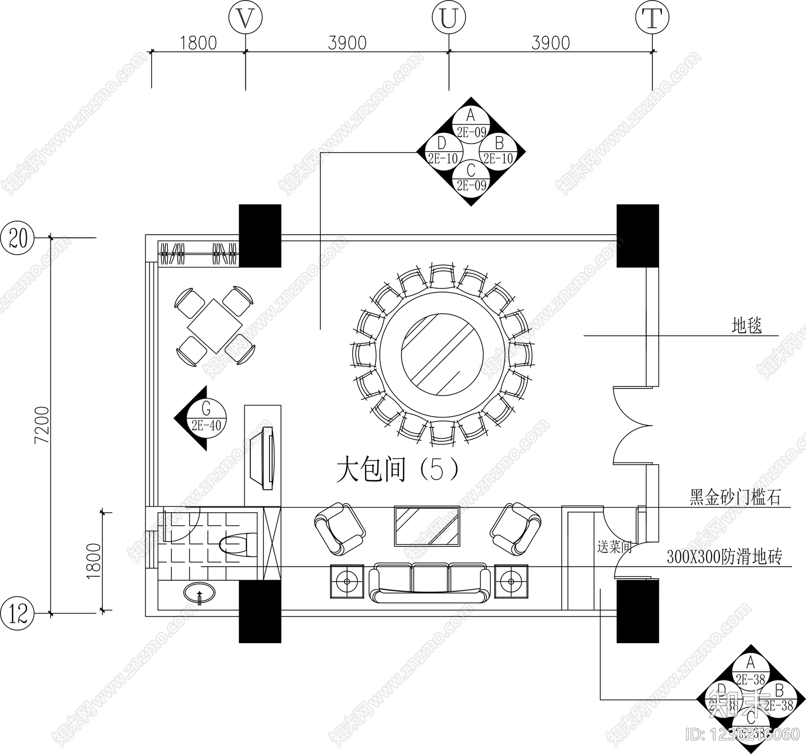 平面布置图cad施工图下载【ID:1236216060】