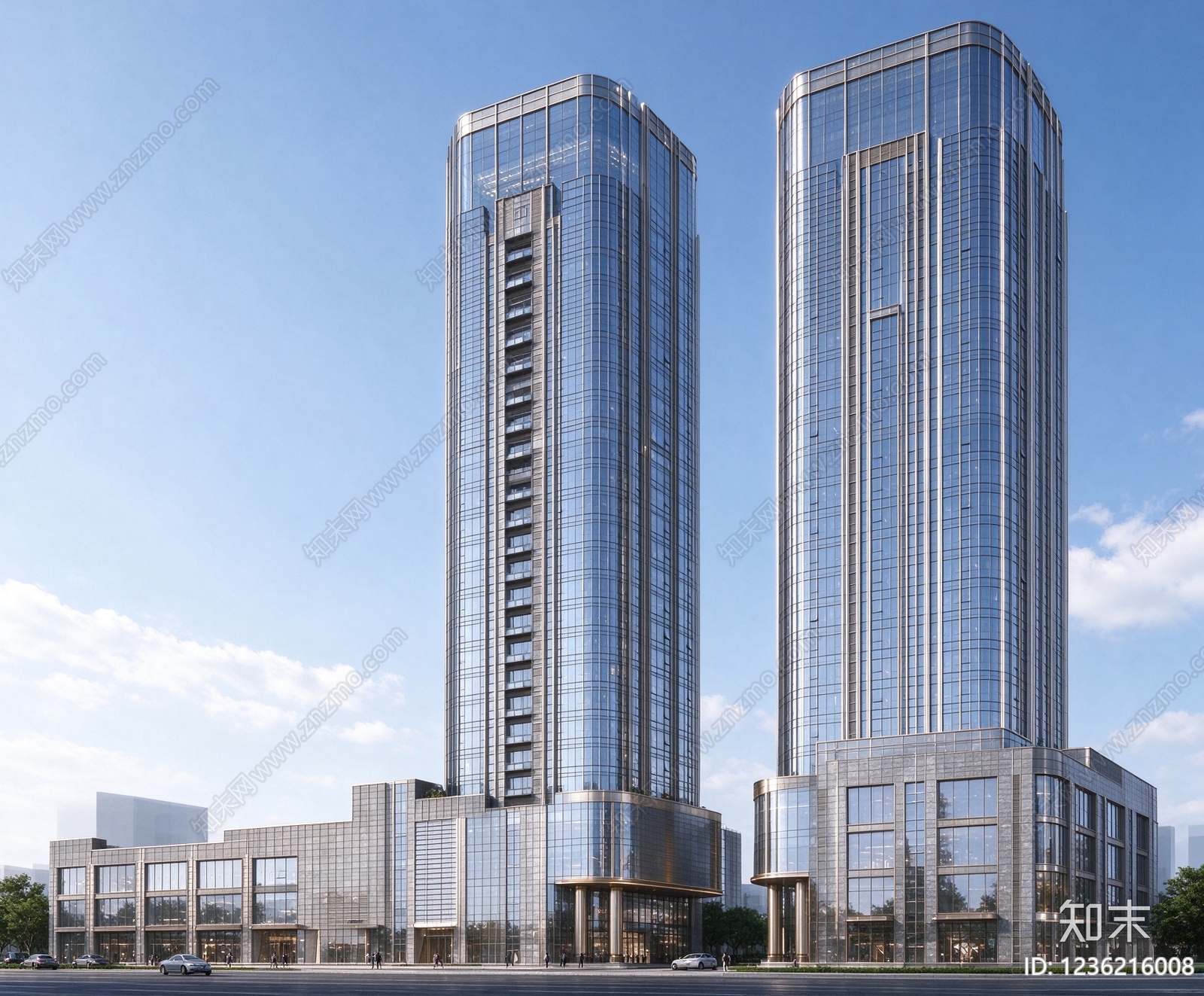 产业园建筑cad施工图下载【ID:1236216008】