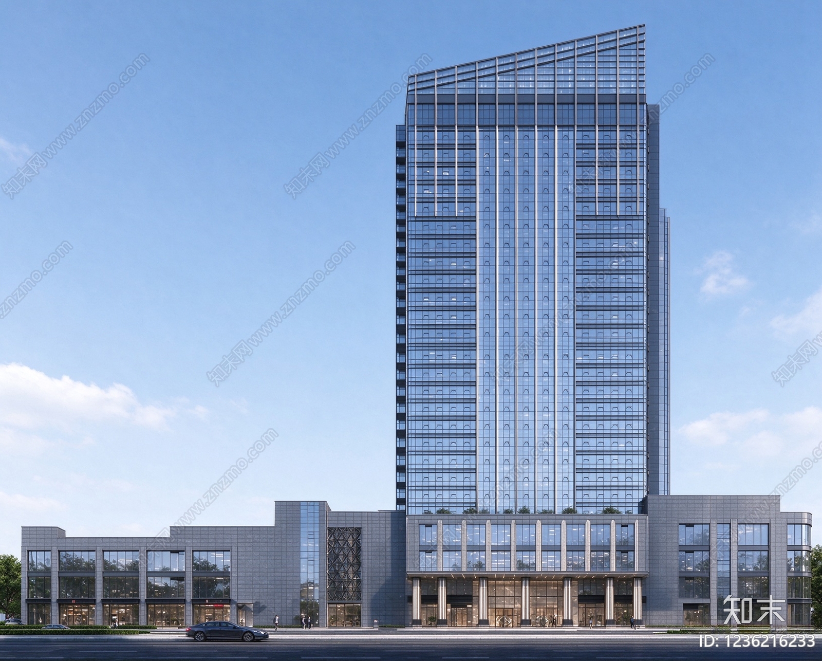 绿色建筑cad施工图下载【ID:1236216233】