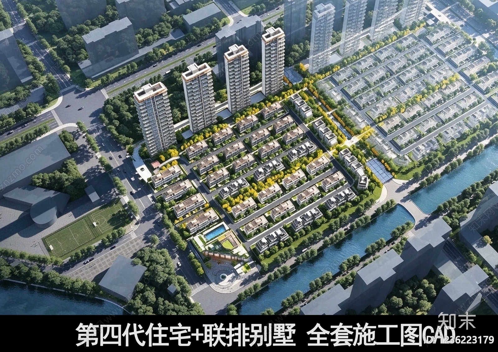 别墅建筑cad施工图下载【ID:1236223179】