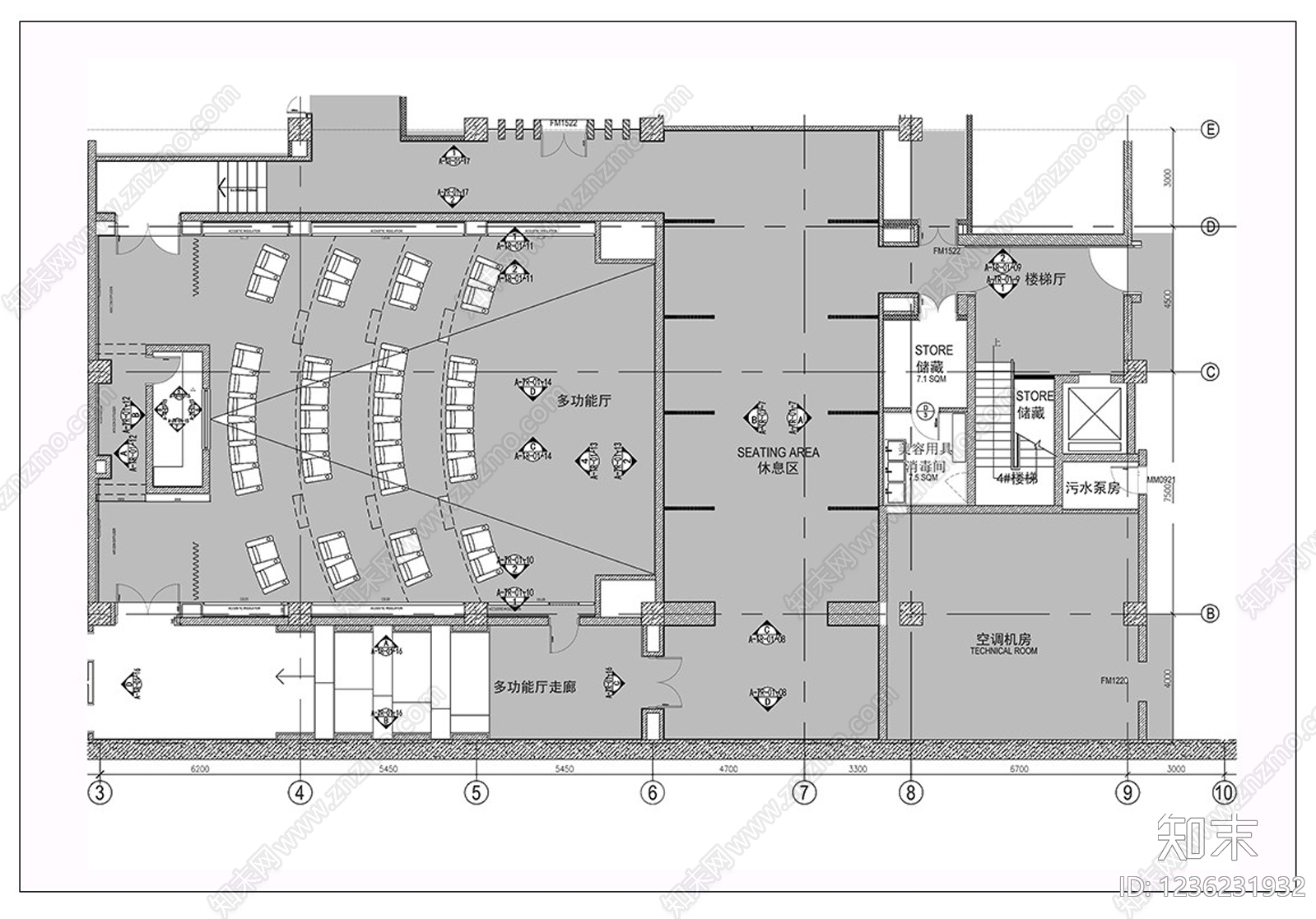 电影院cad施工图下载【ID:1236231932】