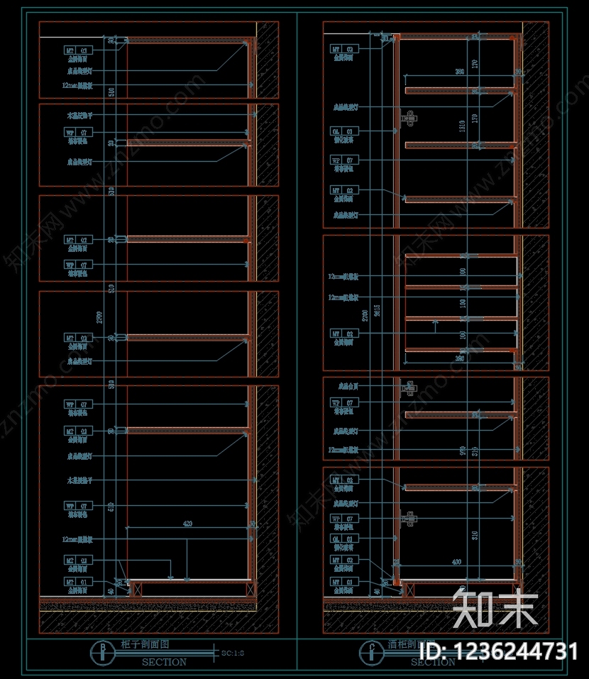 综合家具节点cad施工图下载【ID:1236244731】
