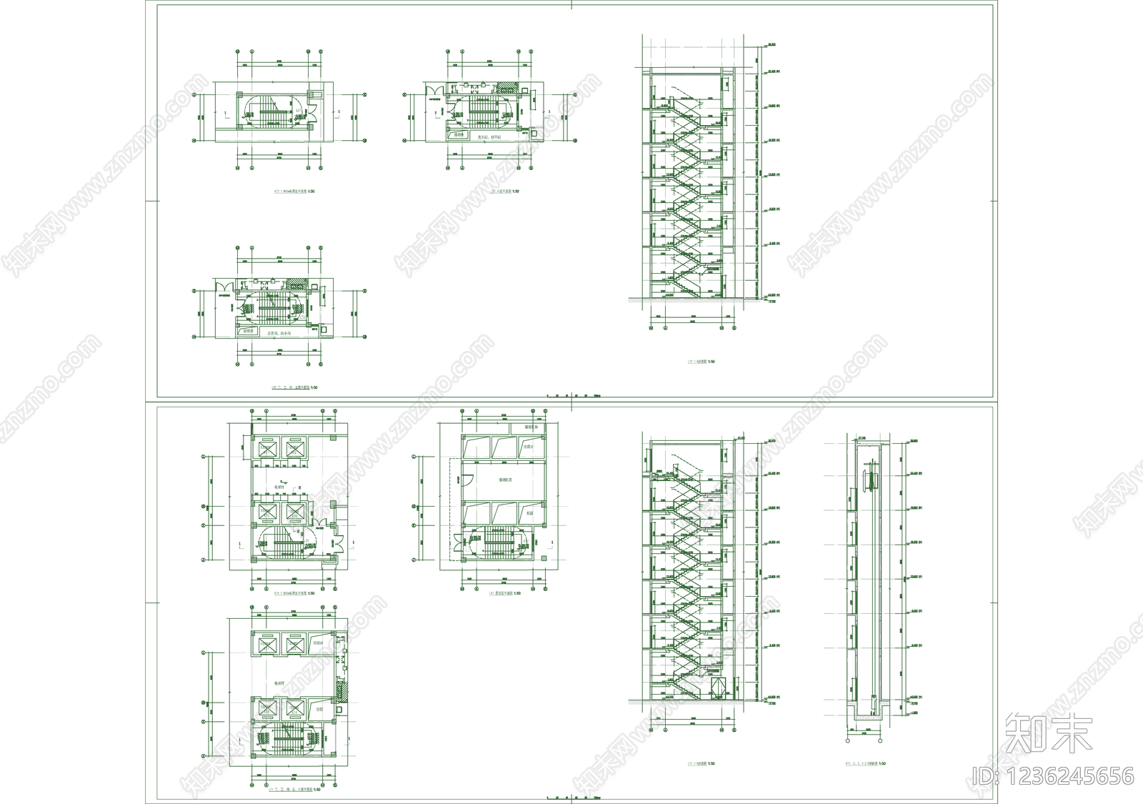 学校建筑cad施工图下载【ID:1236245656】