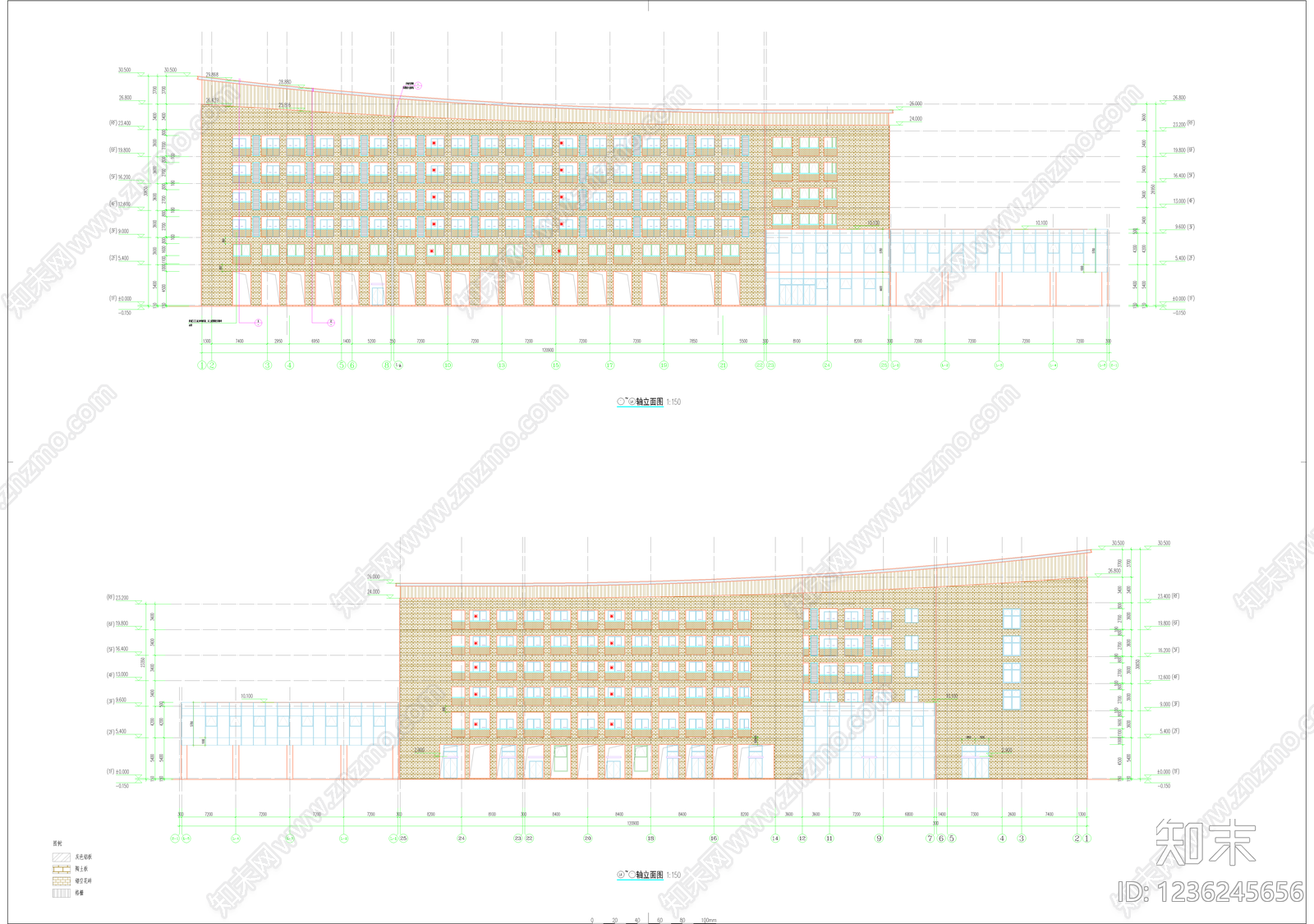 学校建筑cad施工图下载【ID:1236245656】